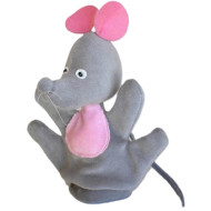 Maus, kuschelige Handpuppe für Kinderhände