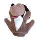 Hund, kuschelige Handpuppe für Kinderhände