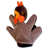 Huhn, kuschelige Handpuppe für Kinderhände