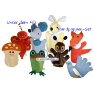 Unter dem Pilz, Handpuppen-Märchen-Set um Geschichten nachzuspielen