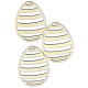 Eier- Formen aus Naturbolz Gestalten 3 St.