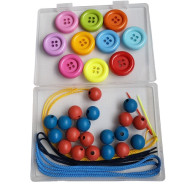 Fädeln-Spielset mit Knöpfen und Perlen ab 2+