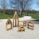 Bausteine Outdoor, 24 Teile aus Holz