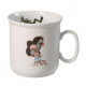Tasse mit Motiv, Maulwurf mit dem Spaten