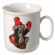 Tasse mit Motiv, Maulwurf mit Hut