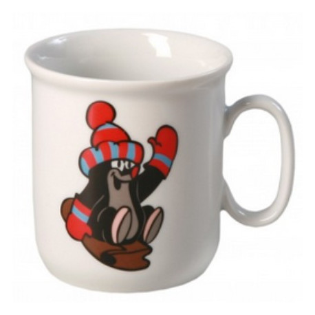 Tasse mit Motiv, Maulwurf mit Hut