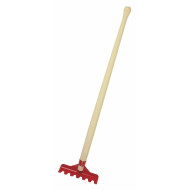 Rechen rot Stil 60 cm hoch, Spielzeug für Draußen