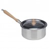 Alu - Sieltopf 12 cm, Deckel und Holzgriffe