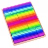 Baubrettchen im Kasten, Regenbogenfarben, 64-teilig ab 2+