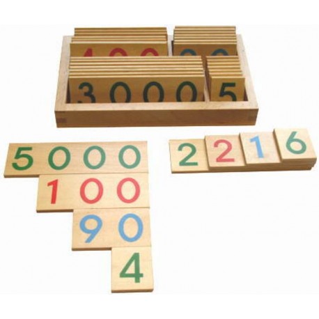 Zahlentafeln klein, Holz, 37-teiliges Set