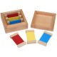 Farbtäfelchen - Kasten mit 6 Stück  Sinnesmaterial ab 2.5-jährig