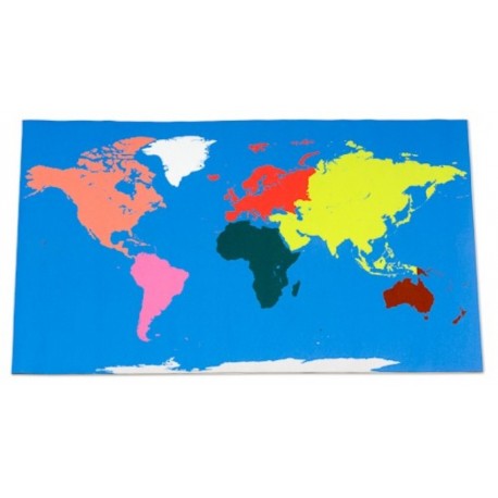 Begehbare Weltkarte in Montessori-Farben, 180 x 110 cm, Teppich