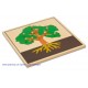 Der Baum - Holzpuzzlekarte in der Größe 24 x 24 cm