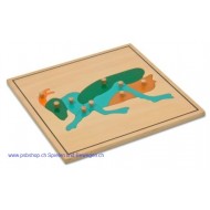 Die Grille- Holzpuzzlekarte in der Größe 24 x 24 cm