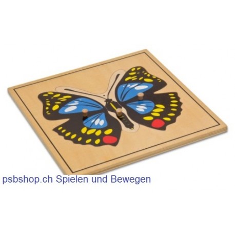 Der Schmettering - Holzpuzzlekarte in der Größe 24 x 24 cm