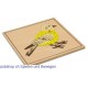 Der Vogel - Holzpuzzlekarte in der Größe 24 x 24 cm
