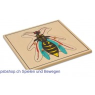 Die Wespe - Holzpuzzlekarte in der Größe 24 x 24 cm