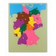 Deutschland & Bundesleänder, grosse Holzpuzzlekarte, Lernmaterial
