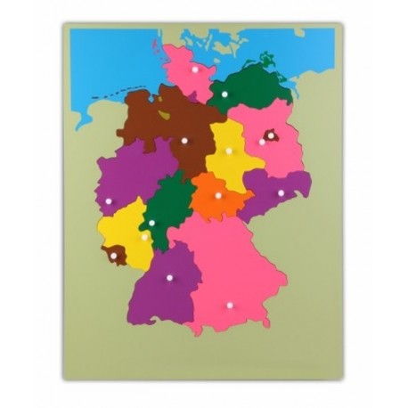 Holzpuzzlekarte Deutschland 57x44,5cm  &  Bundesleänder Lernmaterial