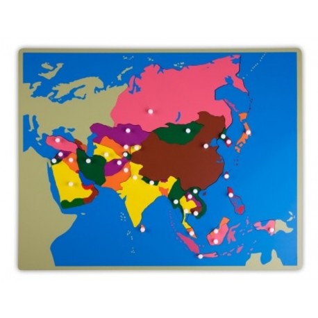 Große Puzzlekarte Asien  57 x 44,5 cm