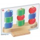 Sortierspiel 3 Formen, ab 18 M. Einfaches Steckspiel aus massivem Holz zum Kennenlernen und Sortieren von Formen und Farben.