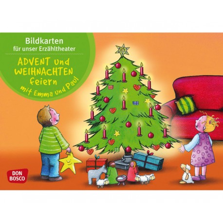 Advent und Weihnachten feiern mit Emma und Paul. Kamishibai Bildkartenset.