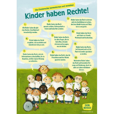 Wir haben Rechte! Die UN Kinderrechte als DIN-A1 Plakat