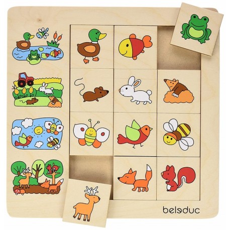 Legespiel - Sortierpuzzle „Lebensräume“ 12 Puzzleteile, 1 Rahmen, Alter: 24M+ 