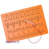 Nachspurtafel, Schwungübungen zu Buchstaben inkl. Holzstift